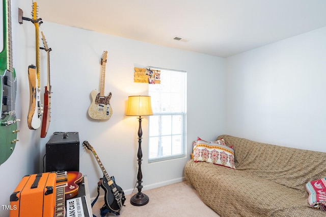 610 Walnut Woods Dr, Morrisville, NC 27560 - living area featuring carpet flooring and baseboards