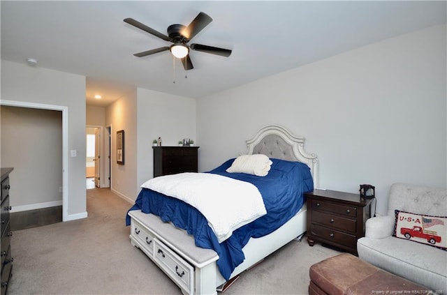 1865 John B Carter Rd, Fayetteville, NC 28312 - bedroom with carpet flooring, baseboards, and a ceiling fan