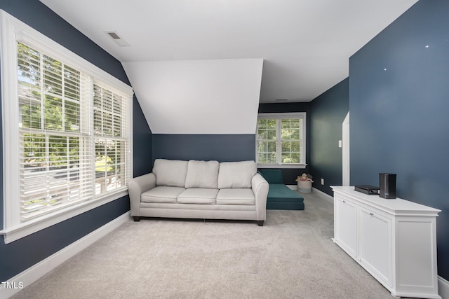 804 Town Side Dr, Apex, NC 27502 - living area with light colored carpet and lofted ceiling