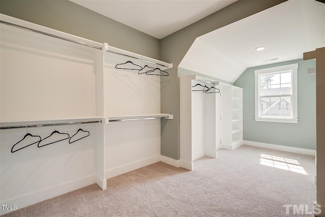 105 Everam Ct, Chapel Hill, NC 27516 - spacious closet featuring carpet flooring and lofted ceiling