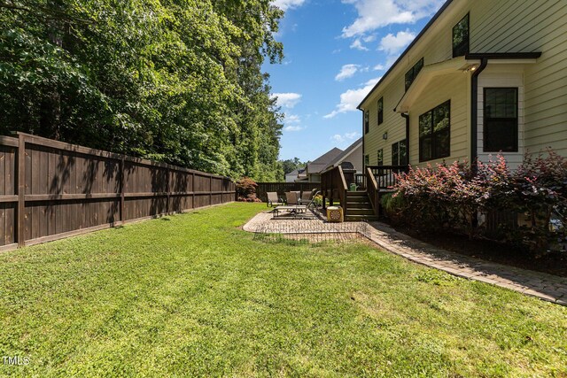 105 Everam Ct, Chapel Hill, NC 27516 - view of yard with a patio and a wooden deck