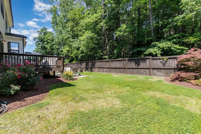 105 Everam Ct, Chapel Hill, NC 27516 - view of yard with a deck