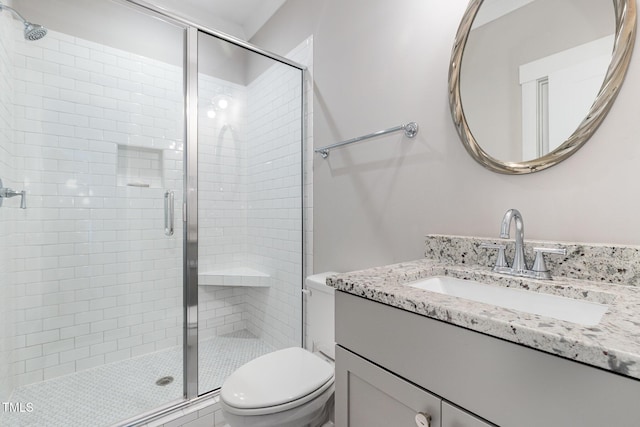 105 Everam Ct, Chapel Hill, NC 27516 - full bath featuring vanity, toilet, and a shower stall