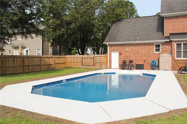 1955 Fairforest Dr, Fayetteville, NC 28304 - view of swimming pool with a fenced backyard and a patio