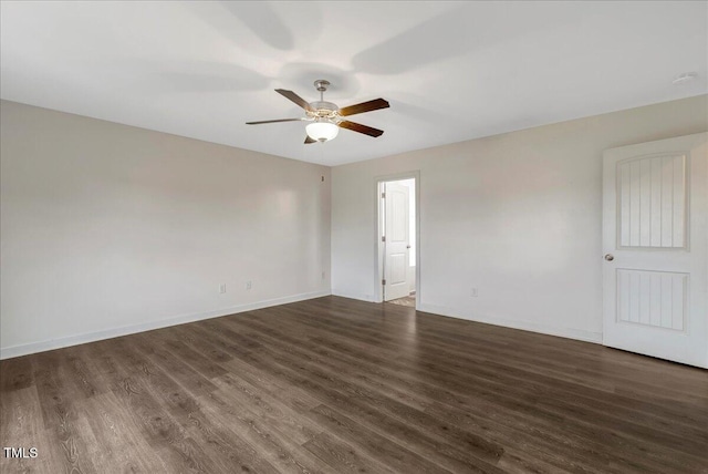 131 Hawick Ct, Zebulon, NC 27597 - empty room featuring wood finished floors, ceiling fan, and a smoke detector