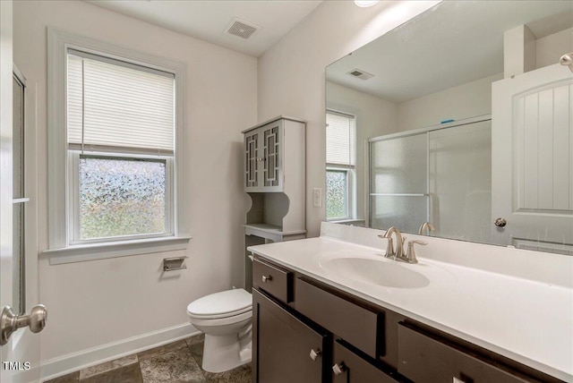 131 Hawick Ct, Zebulon, NC 27597 - bathroom with vanity and an enclosed shower