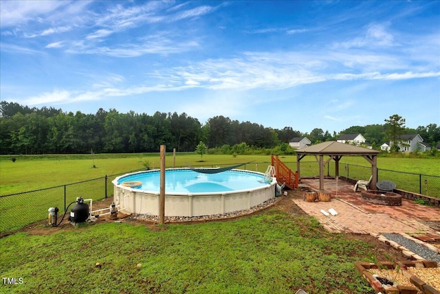 131 Hawick Ct, Zebulon, NC 27597 - view of pool with a gazebo and a patio