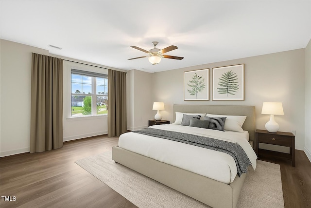 131 Hawick Ct, Zebulon, NC 27597 - bedroom featuring wood finished floors and ceiling fan
