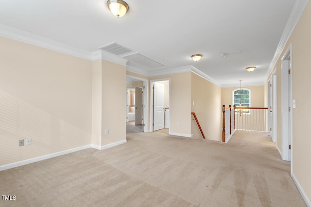 210 Strolling Way, Durham, NC 27707 - carpeted empty room with ornamental molding and baseboards