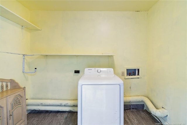 741 Ashboro St, Fayetteville, NC 28311 - washroom with washer / dryer and wood finished floors