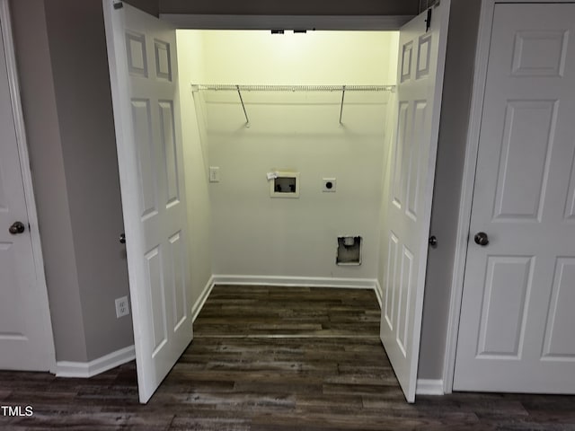 1527 Haywards Heath Ln, Apex, NC 27502 - laundry area with hookup for an electric dryer, wood finished floors, baseboards, and washer hookup