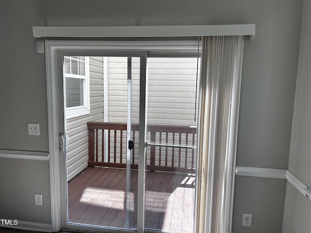 1527 Haywards Heath Ln, Apex, NC 27502 - doorway featuring wood finished floors