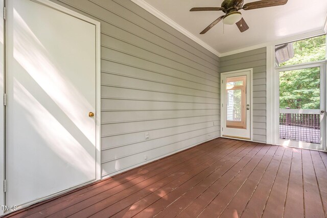 7604 Copper Creek Ct, Wake Forest, NC 27587 - wooden terrace featuring a ceiling fan