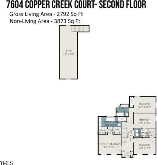 7604 Copper Creek Ct, Wake Forest, NC 27587 - property floor plan
