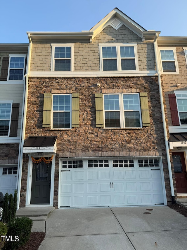 1141 Boxcar Way, Apex, NC 27502 - view of property featuring concrete driveway and a garage