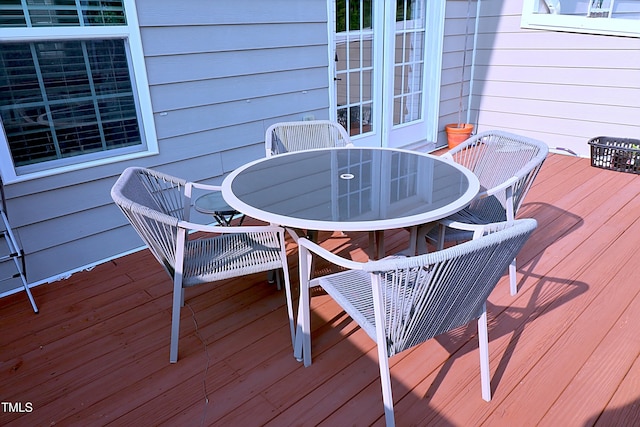 1141 Boxcar Way, Apex, NC 27502 - wooden deck with outdoor dining area