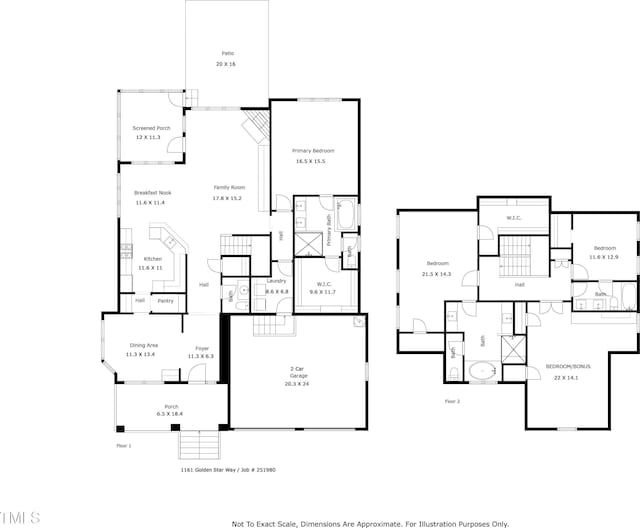 1161 Golden Star Way, Wake Forest, NC 27587 - floor plan / room layout