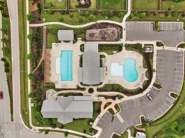 200 Cloud Berry Ln, Holly Springs, NC 27540 - drone / aerial view of a pool area