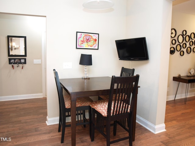 3650 Pleasants Ridge Dr, Wake Forest, NC 27587 - dining space featuring wood finished floors and baseboards