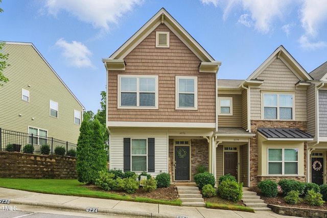 6236 Pesta Ct, Raleigh, NC 27612 - view of front of home with stone siding