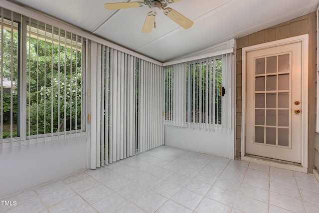 11005 Louson Pl, Raleigh, NC 27614 - unfurnished sunroom featuring vaulted ceiling