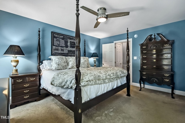 908 Town Side Dr, Apex, NC 27502 - bedroom featuring carpet flooring, baseboards, and ceiling fan
