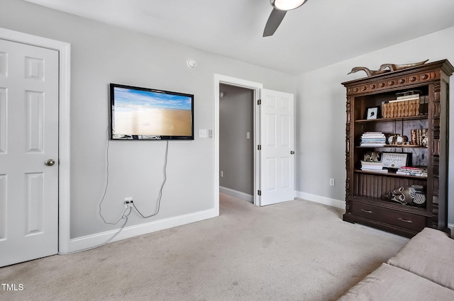 908 Town Side Dr, Apex, NC 27502 - carpeted bedroom with baseboards and a ceiling fan