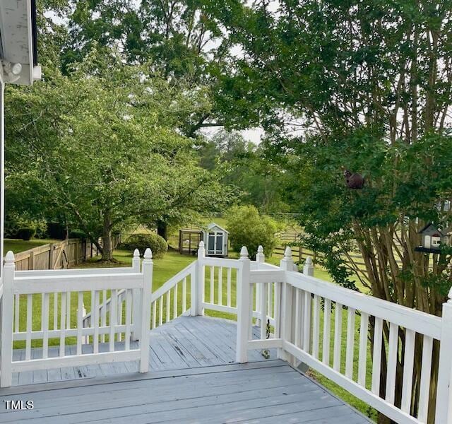 11609 US-401, Fuquay Varina, NC 27526 - wooden deck with a yard