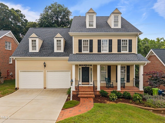 1412 Kings Lassiter Way, Raleigh, NC 27614 - view of front of property with covered porch, roof with shingles, and concrete driveway