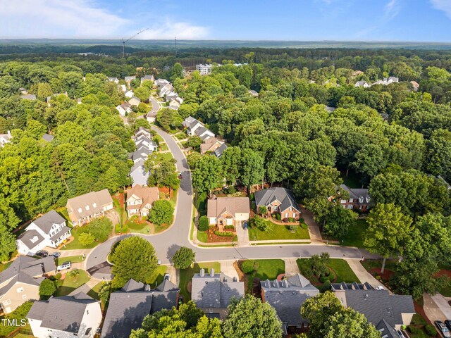 1412 Kings Lassiter Way, Raleigh, NC 27614 - aerial view of residential area with a forest