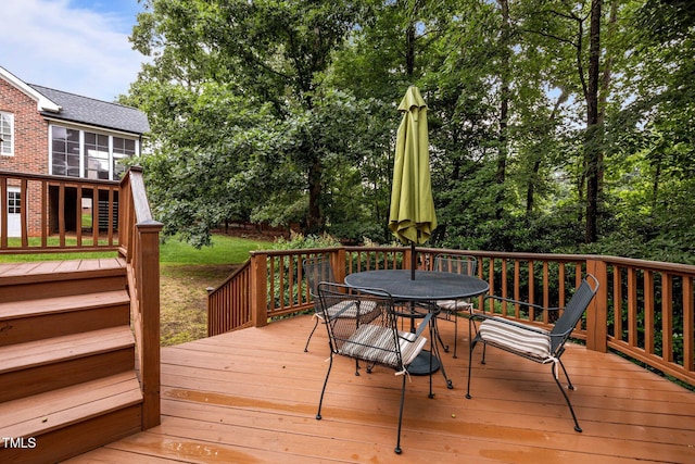1412 Kings Lassiter Way, Raleigh, NC 27614 - deck with outdoor dining area