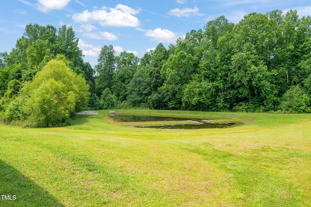 797 S Wilma St, Angier, NC 27501 - view of home's community featuring a yard, a water view, and view of golf course