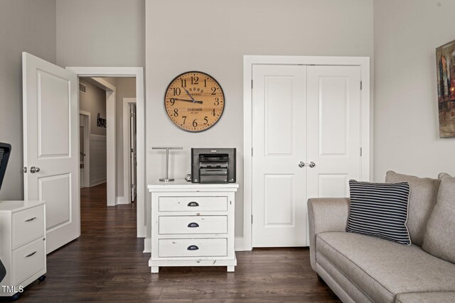 797 S Wilma St, Angier, NC 27501 - sitting room featuring dark wood finished floors and baseboards