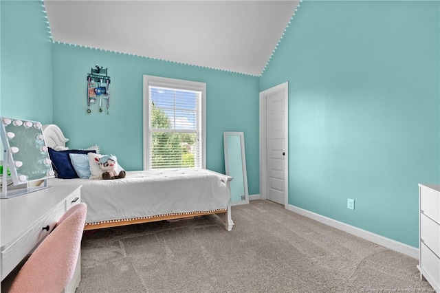 3024 Eagle Crest Ln, Fayetteville, NC 28306 - bedroom with carpet floors, baseboards, and vaulted ceiling