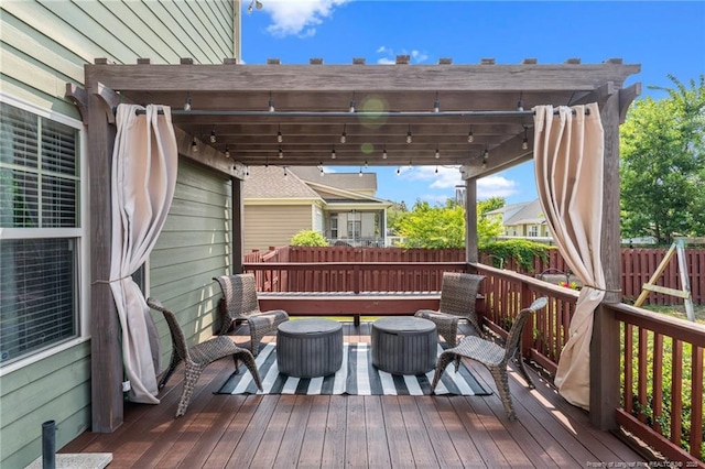 3024 Eagle Crest Ln, Fayetteville, NC 28306 - wooden deck with a pergola