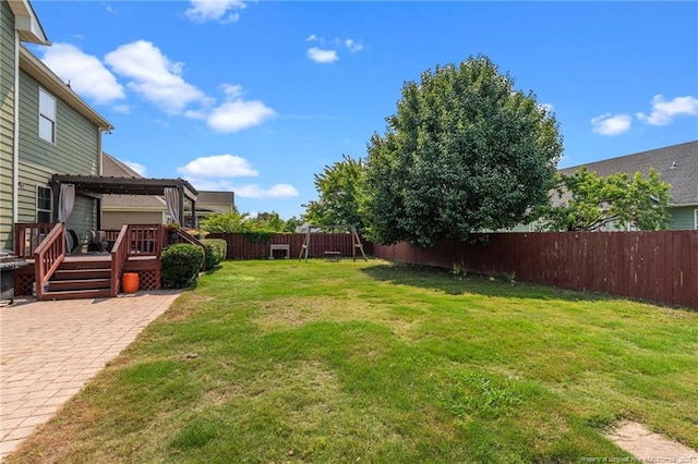 3024 Eagle Crest Ln, Fayetteville, NC 28306 - view of yard featuring a deck and a patio