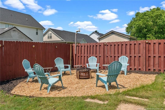 3024 Eagle Crest Ln, Fayetteville, NC 28306 - view of yard with a fire pit