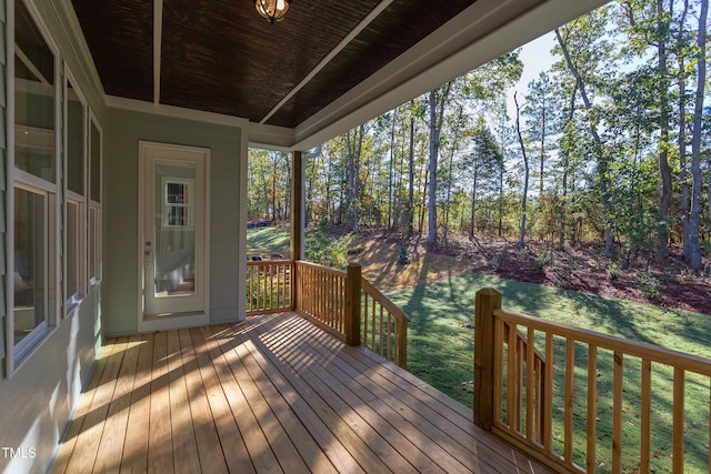 0-1 Rowe Ests, Macon, NC 27551 - wooden deck with a lawn