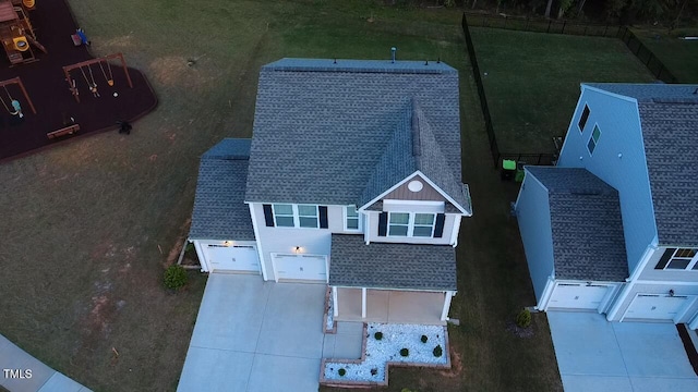 391 Curling Crk Dr, Clayton, NC 27527 - aerial view of property and surrounding area