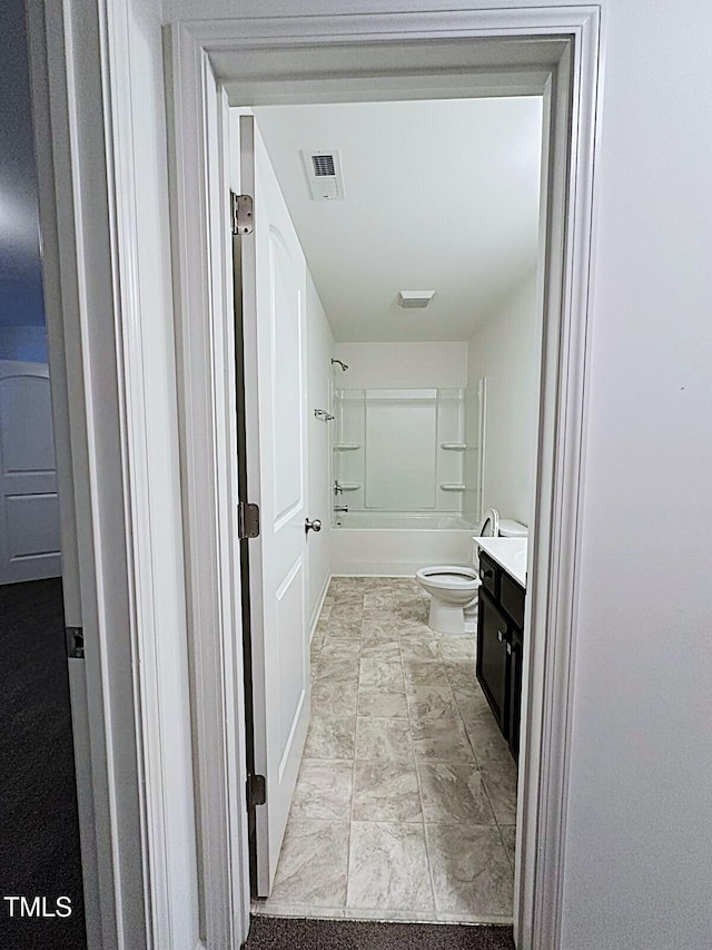 391 Curling Crk Dr, Clayton, NC 27527 - bathroom with vanity, toilet, and shower / washtub combination