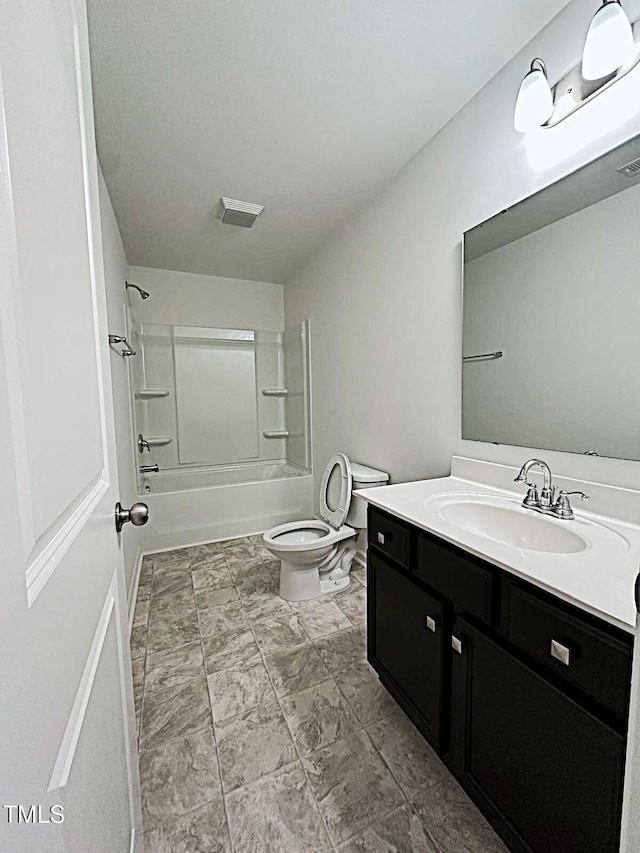391 Curling Crk Dr, Clayton, NC 27527 - full bathroom featuring toilet, vanity, and bathing tub / shower combination