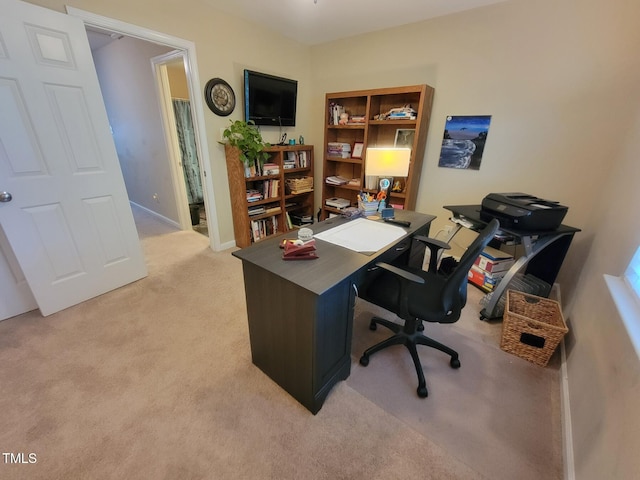 5126 Thornton Knoll Way, Raleigh, NC 27616 - home office featuring light colored carpet and baseboards