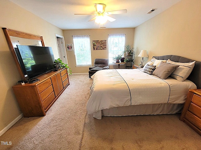 5126 Thornton Knoll Way, Raleigh, NC 27616 - bedroom with light carpet and ceiling fan