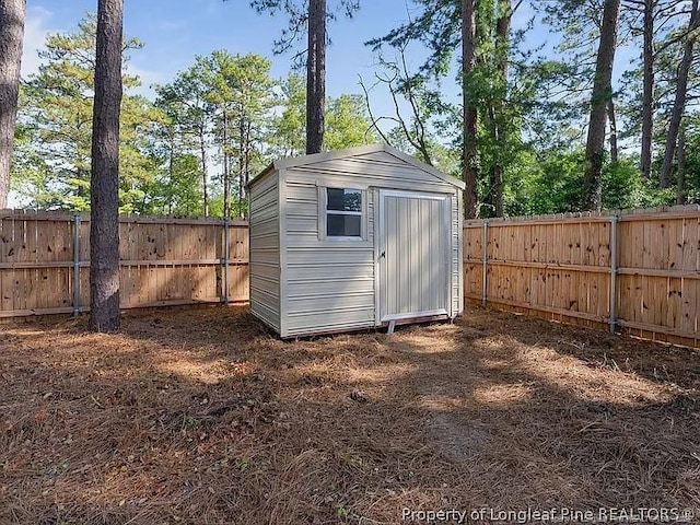 3914 Coventry Rd, Fayetteville, NC 28304 - view of shed featuring a fenced backyard