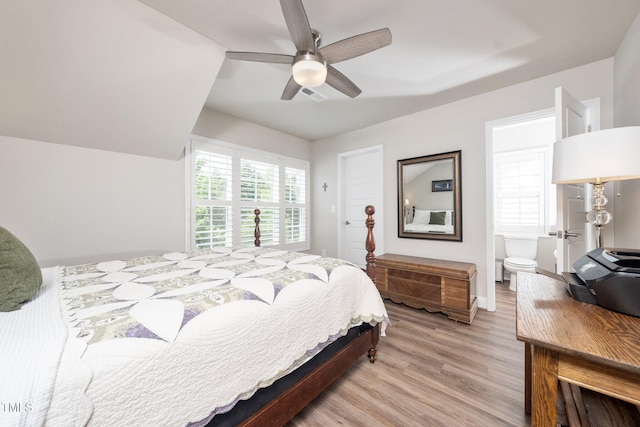 1705 Main Divide Dr, Wake Forest, NC 27587 - bedroom with light wood-style flooring, baseboards, and a ceiling fan