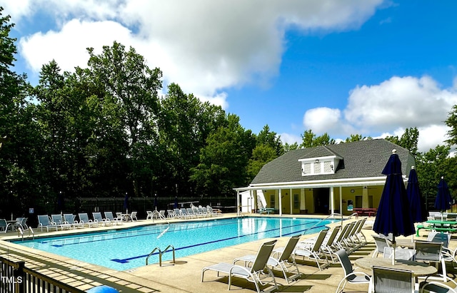1705 Main Divide Dr, Wake Forest, NC 27587 - community pool with a patio