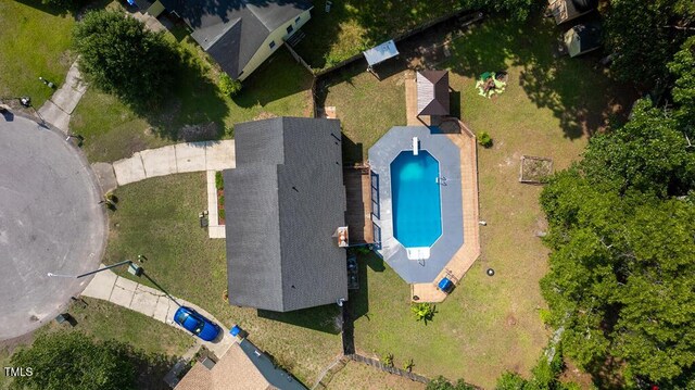 6767 Cedar Chest Ct, Fayetteville, NC 28314 - aerial view of a pool area