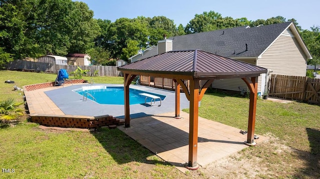 6767 Cedar Chest Ct, Fayetteville, NC 28314 - view of pool with a gazebo and a patio