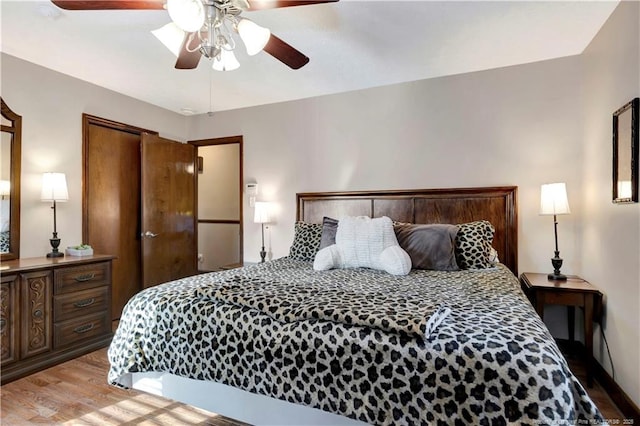 103 Kensington St, Lumberton, NC 28358 - bedroom featuring light wood-style flooring and ceiling fan
