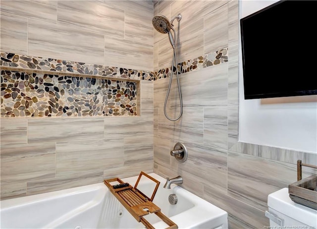 103 Kensington St, Lumberton, NC 28358 - full bath featuring tile walls and a combined bath / shower with jetted tub